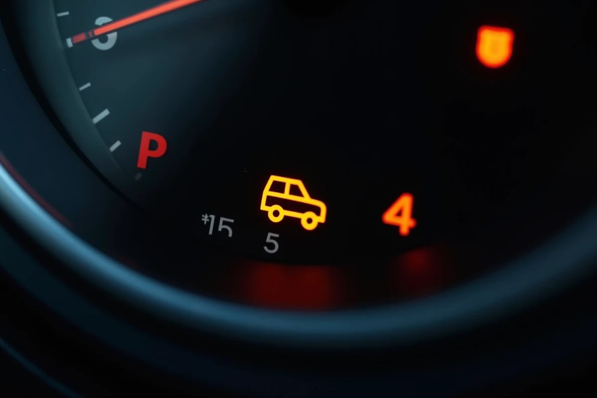 Voyant moteur allumé sur le tableau de bord d'une BMW après un plein de carburant